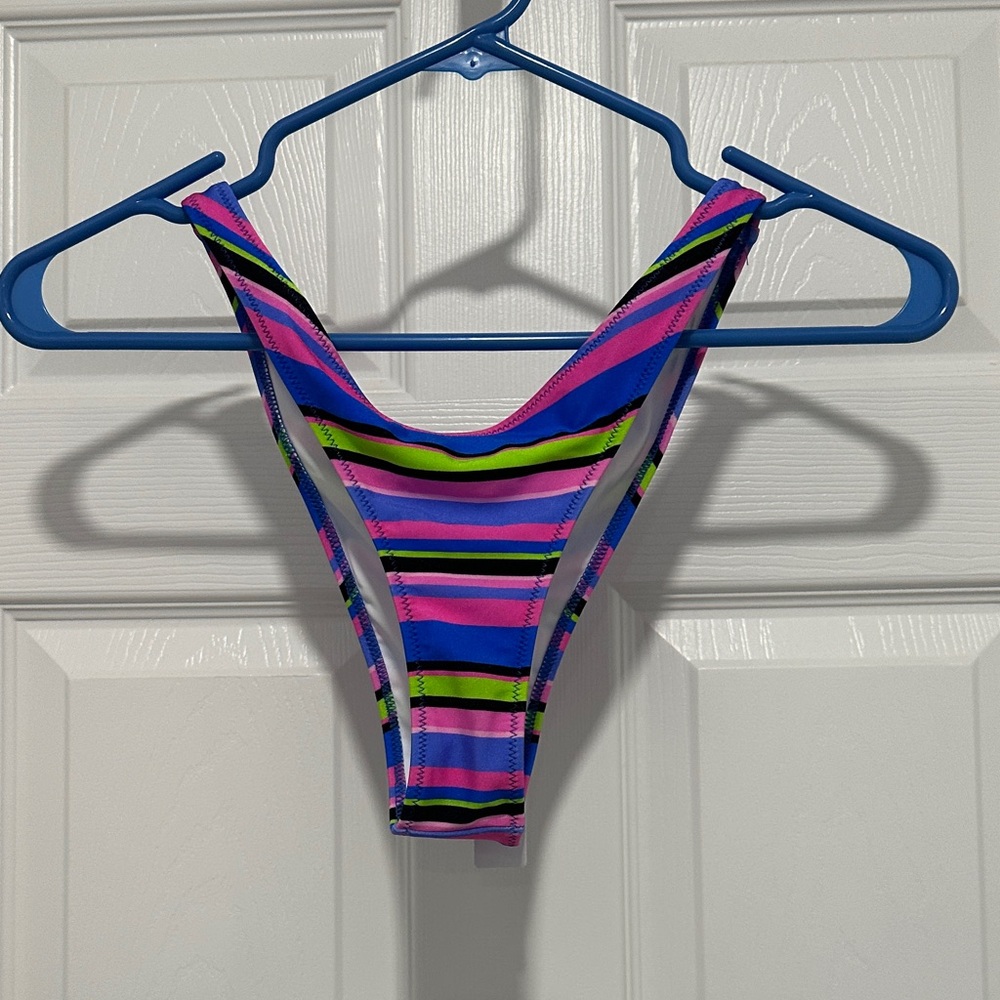 Vibrant Striped Bikini Bottom